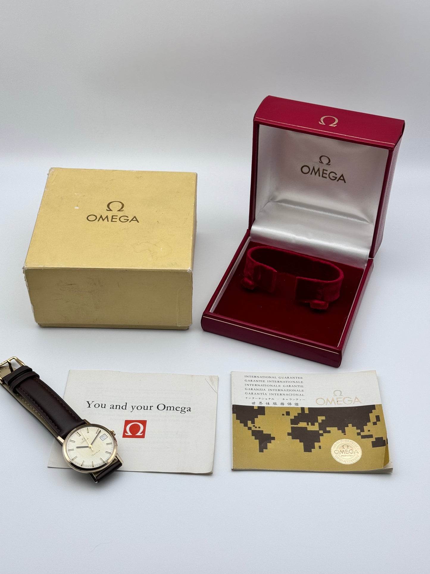 Omega Geneve Manual Wind 9ct Gold - 132.5017 - Original Box and Papers