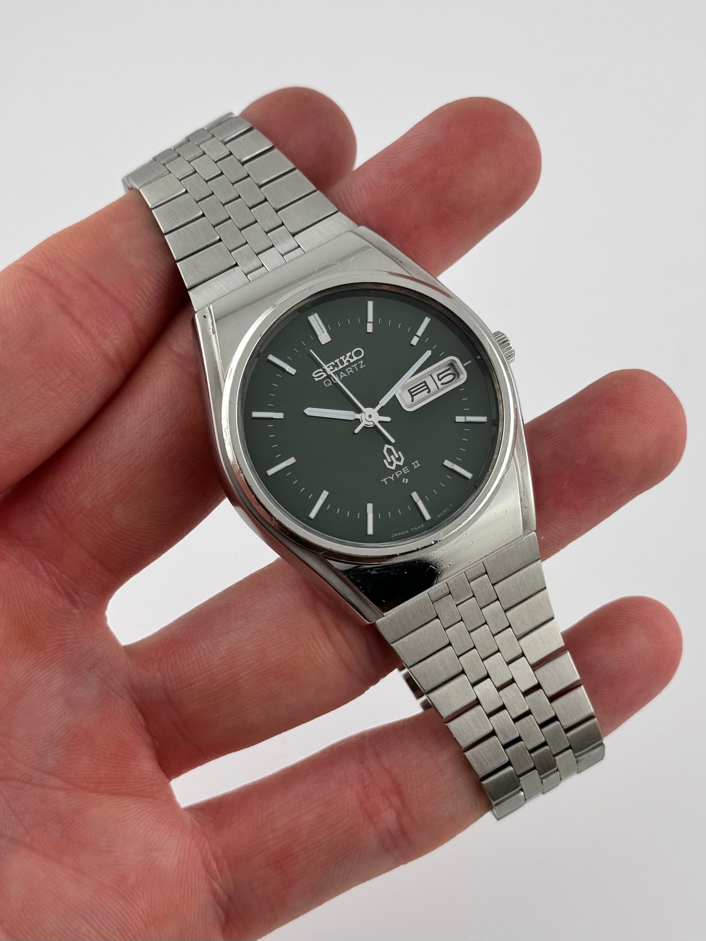 Seiko Type II Quartz JDM - Rare Green Dial - 7546-8000