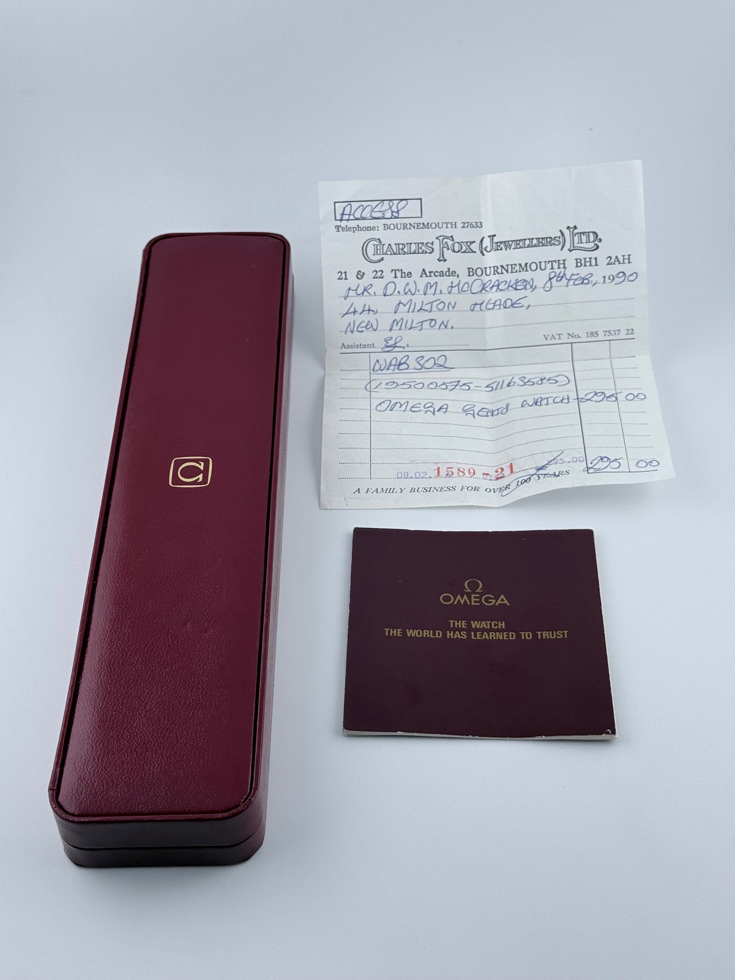 Omega De Ville Quartz - 195.0075 - Original Box and Receipt