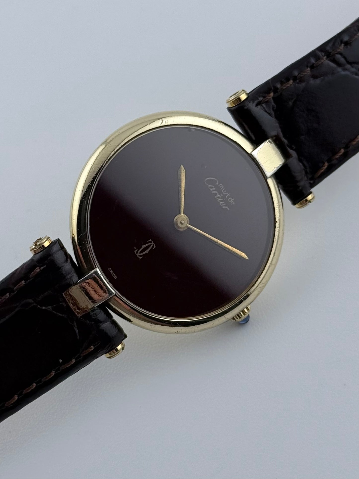 Cartier Must De Vendome Quartz - 17 - Burgundy Dial