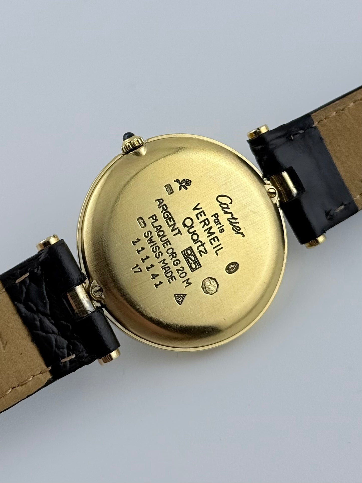 Cartier Vendome must de Vermeil Quartz - 17 - Black Dial