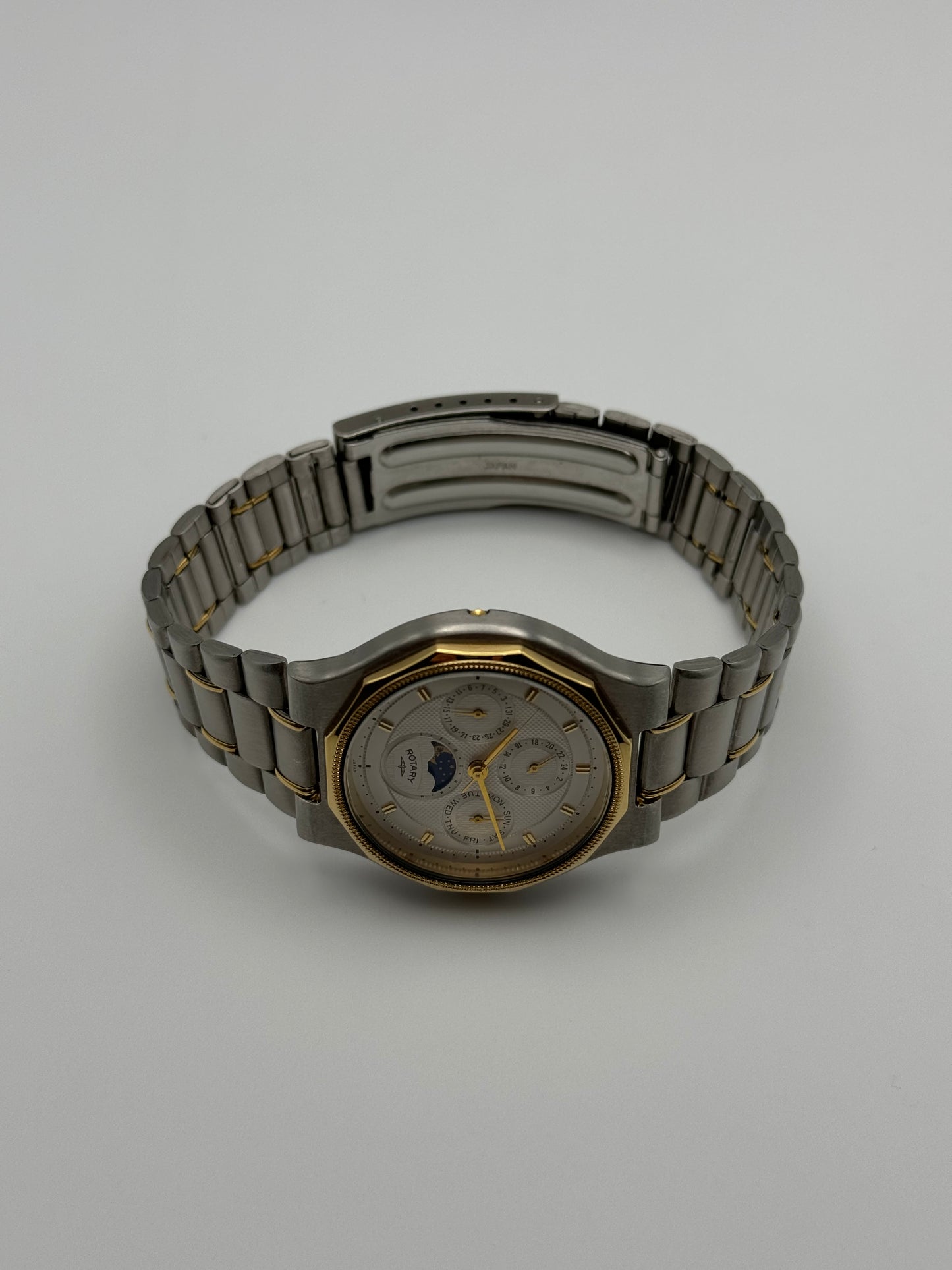 Rotary Moonphase Quartz Day-Date 1990s - Near NOS
