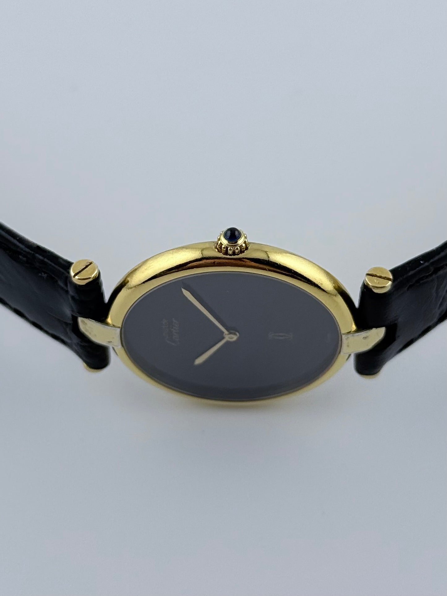 Cartier Vendome must de Vermeil Quartz - 17 - Black Dial