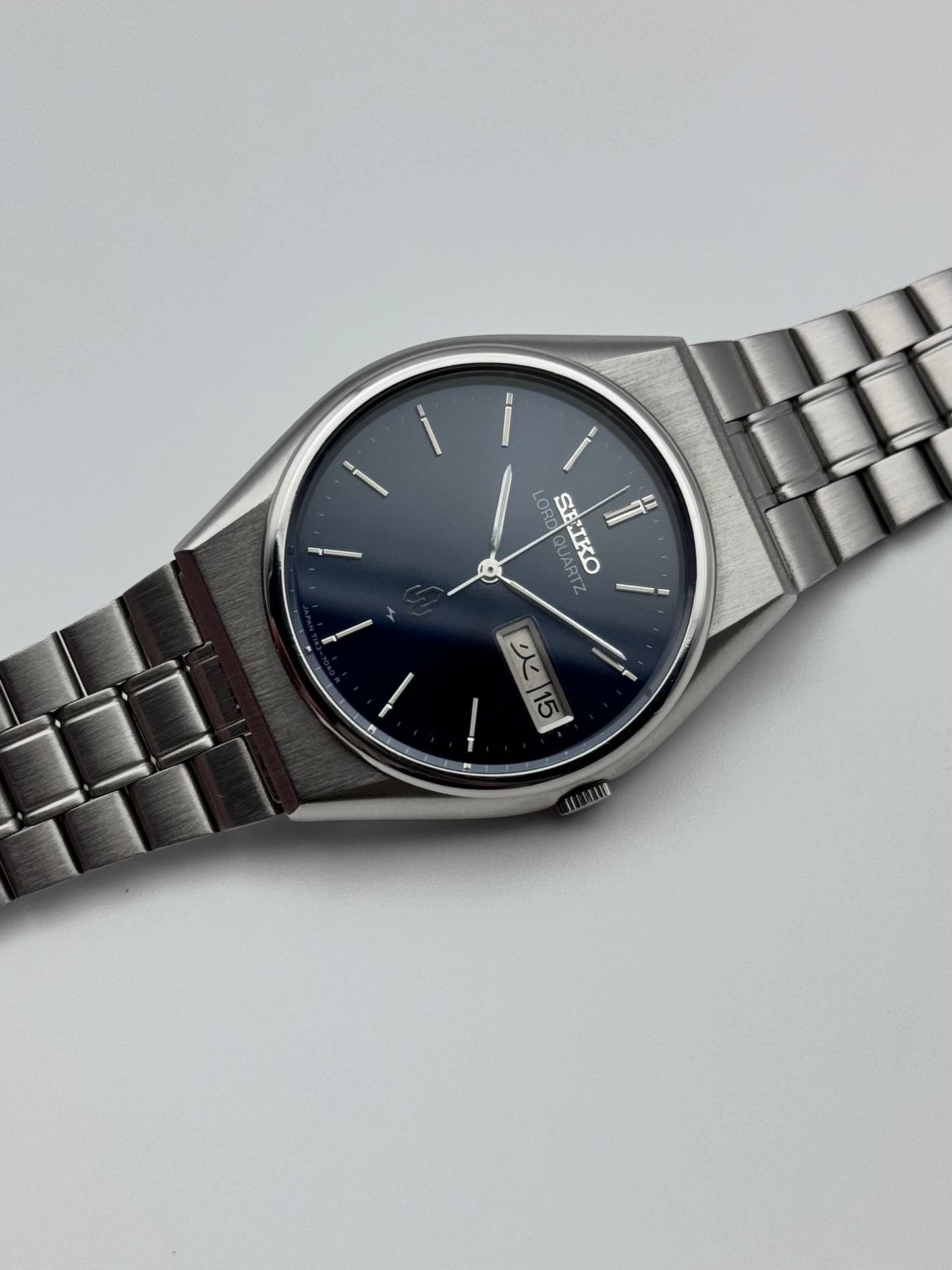 Seiko Lord Quartz JDM Japanese Day-Date 7143-7030