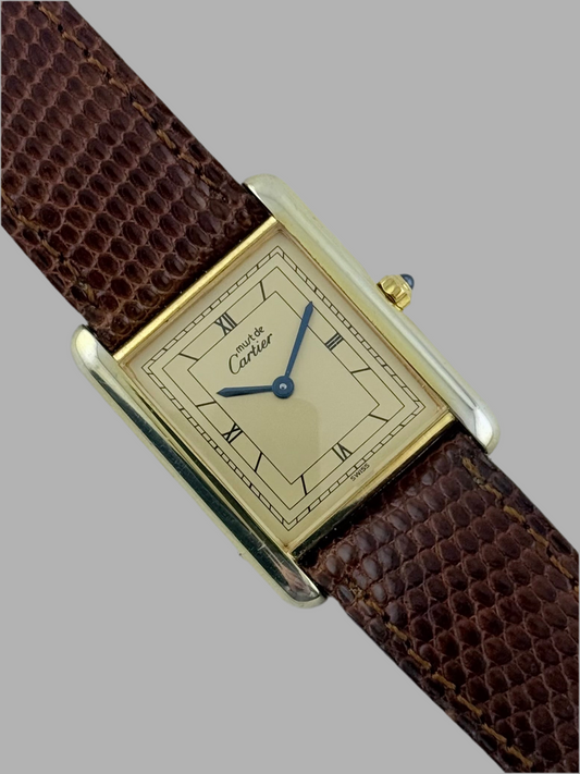 Cartier Must De Tank Quartz - Original Strap, buckle & box
