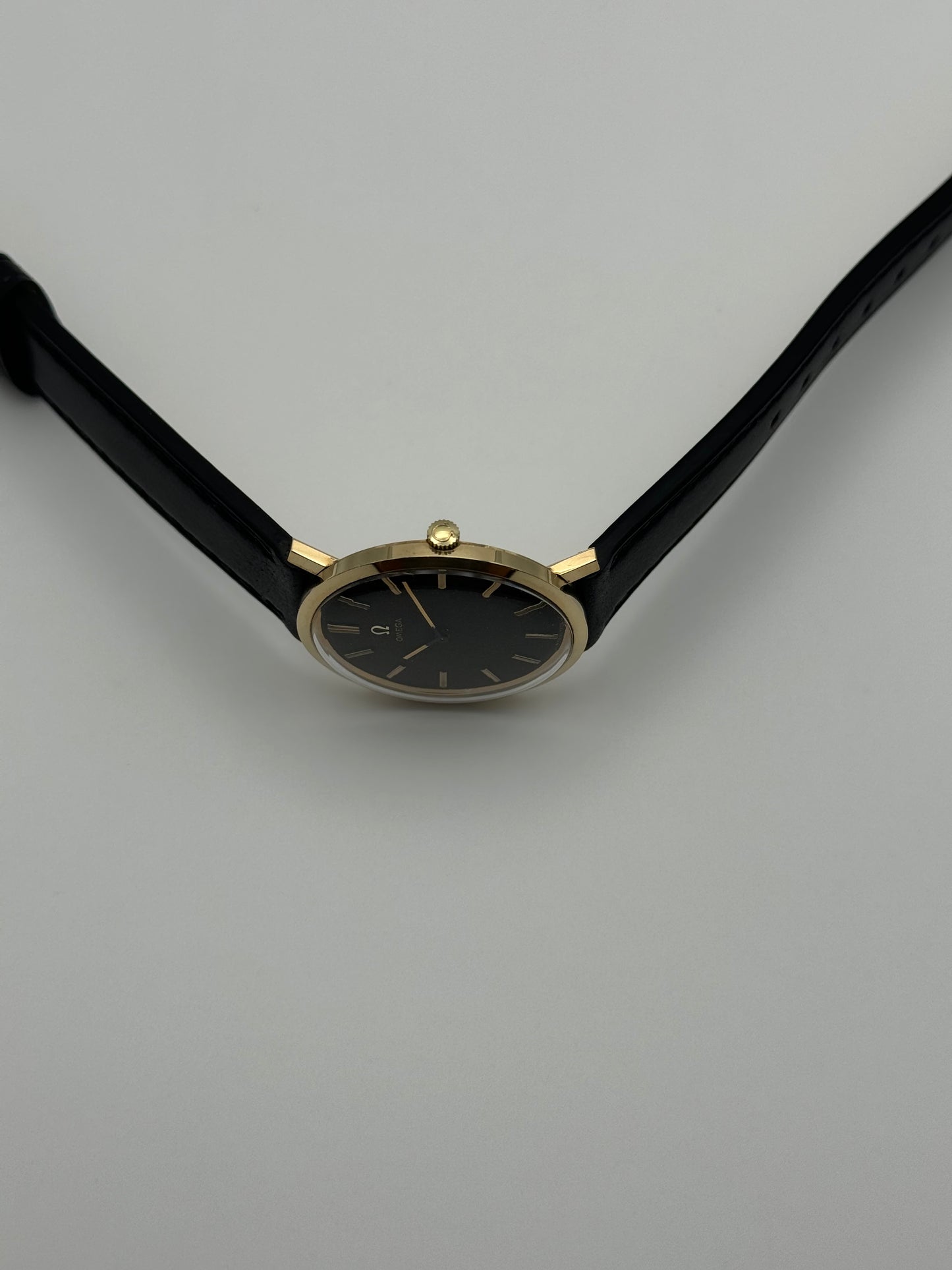 Omega De Ville Manual Wind 9ct Solid Gold - Rare Frosted Dial