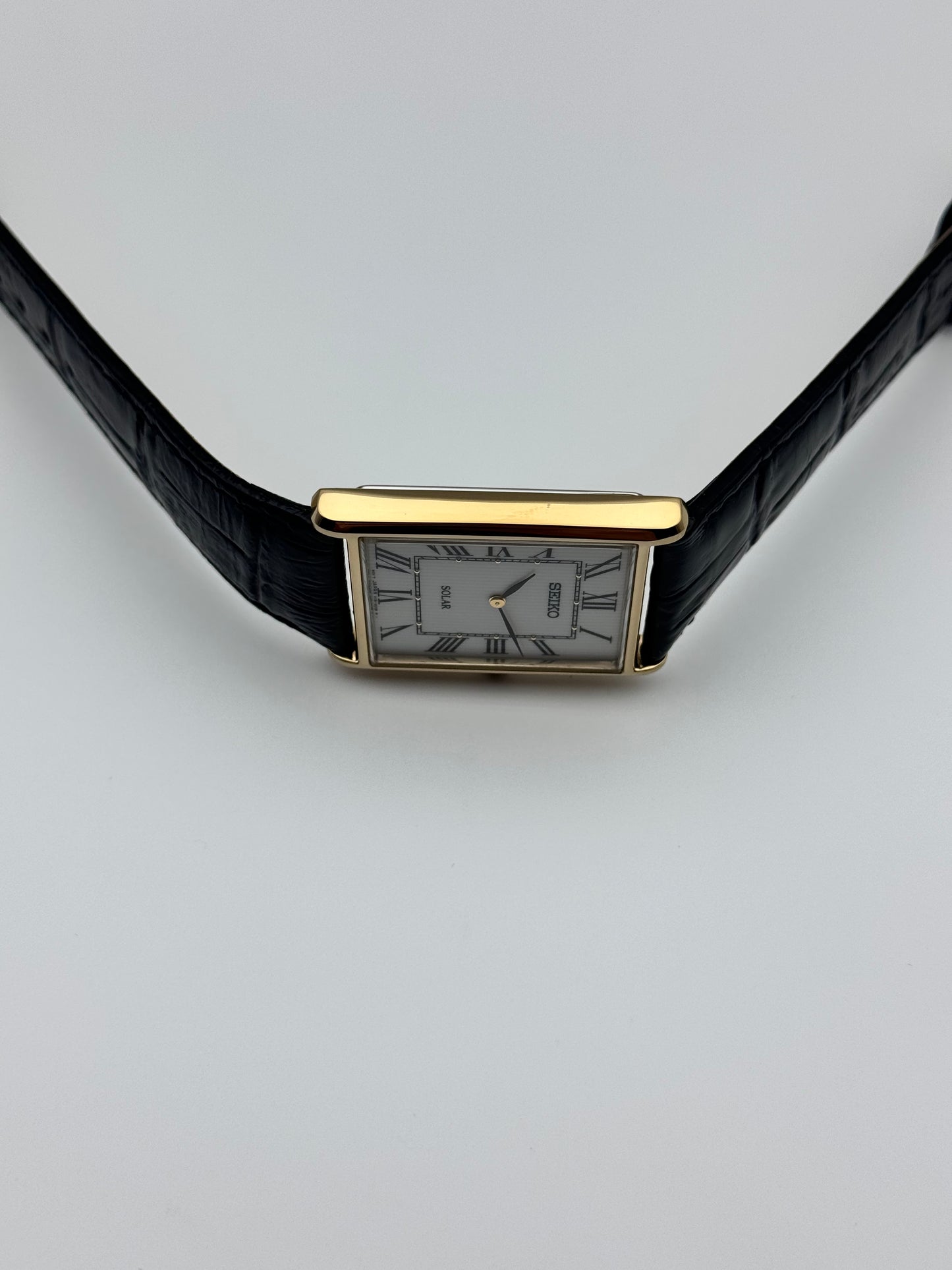 Seiko Tank Quartz V115-0BC0 - Original Strap and Buckle - Near Mint