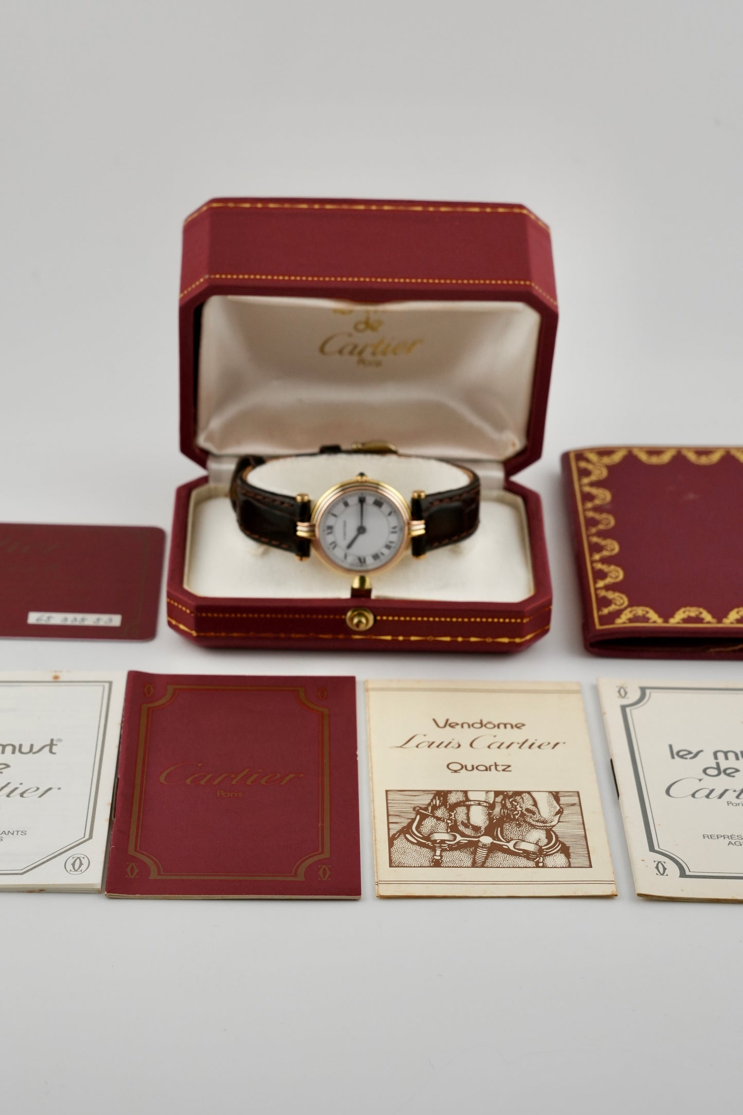 Cartier must de Vendôme Quartz - 8100 - 18ct solid gold Trinity - Full SET! - Ladies