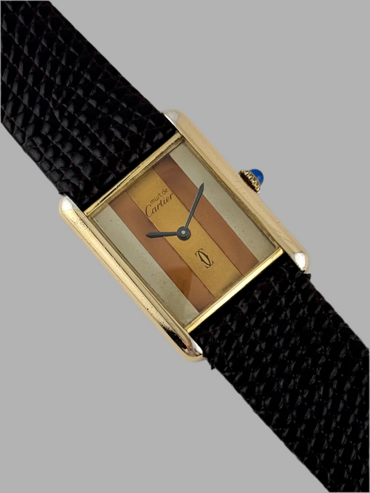 Cartier Must De Paris Tank Manual Wind - 6-168801 Trinity Dial