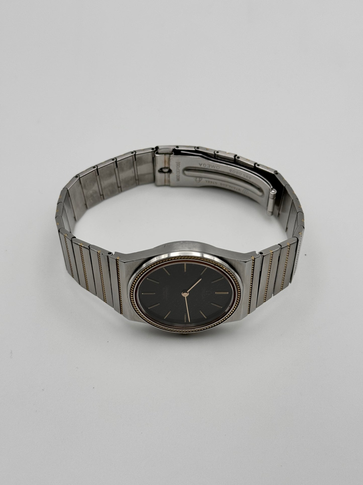 Omega Constellation Torsade Quartz 18ct Gold & Steel 795.0816  - Original Bracelet - Rare Stone Dial