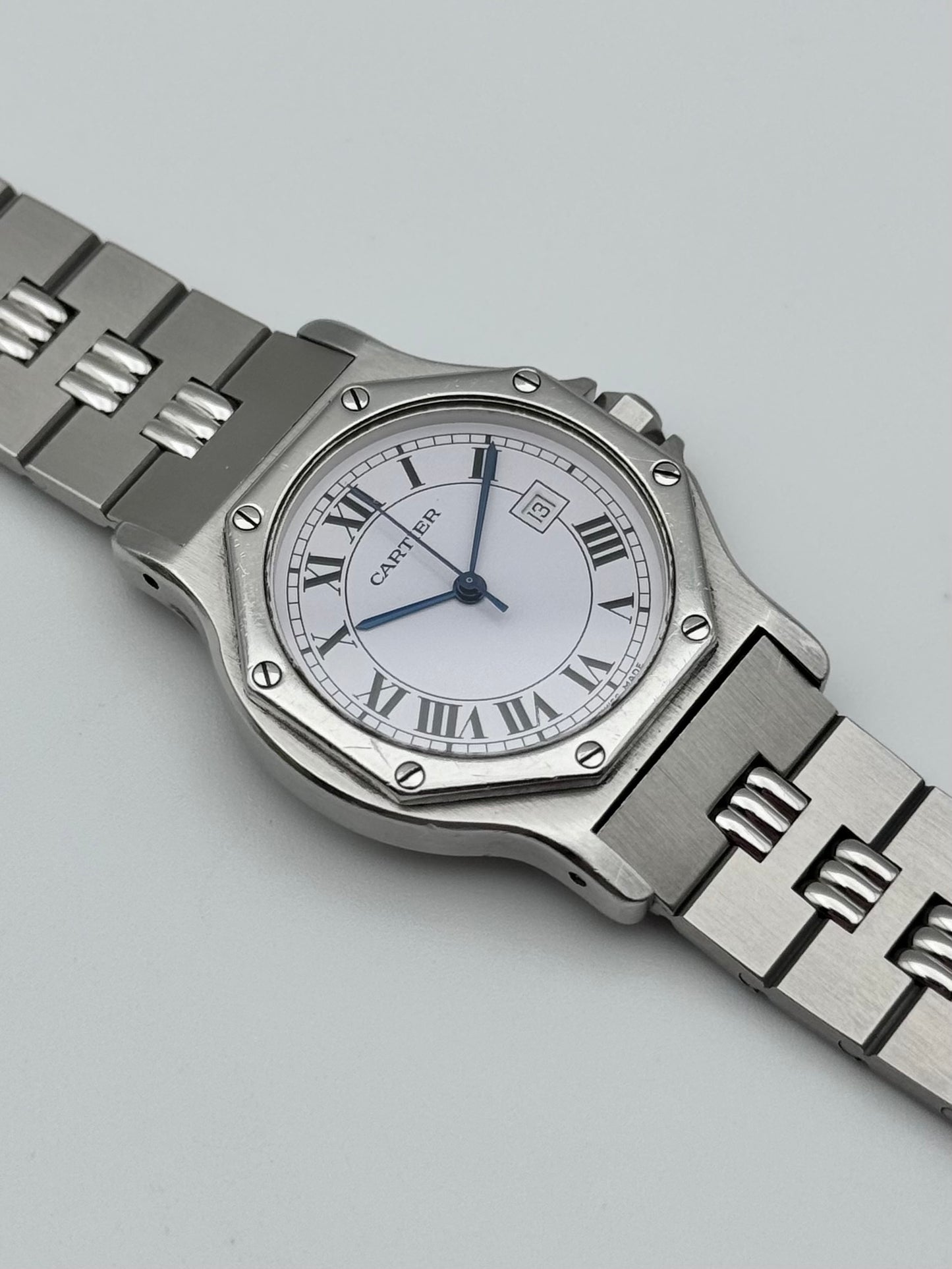 Cartier Santos Octagon Automatic Date 2965 - Special edition Godron Bracelet