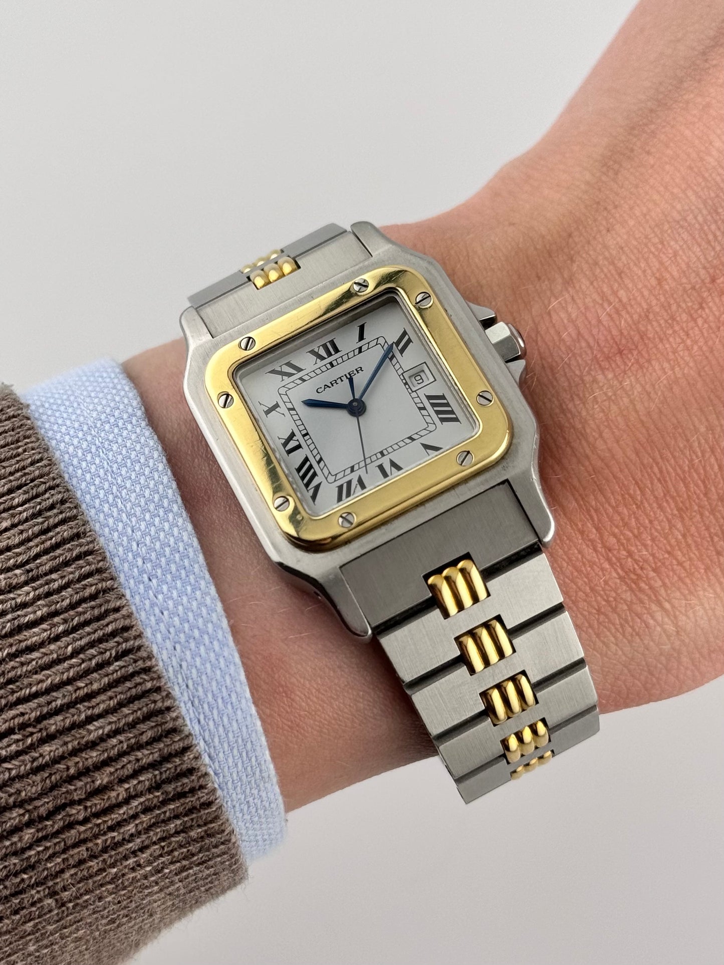 Cartier Santos Carree Automatic - Rare Godron Bracelet - 2961 - Original Box