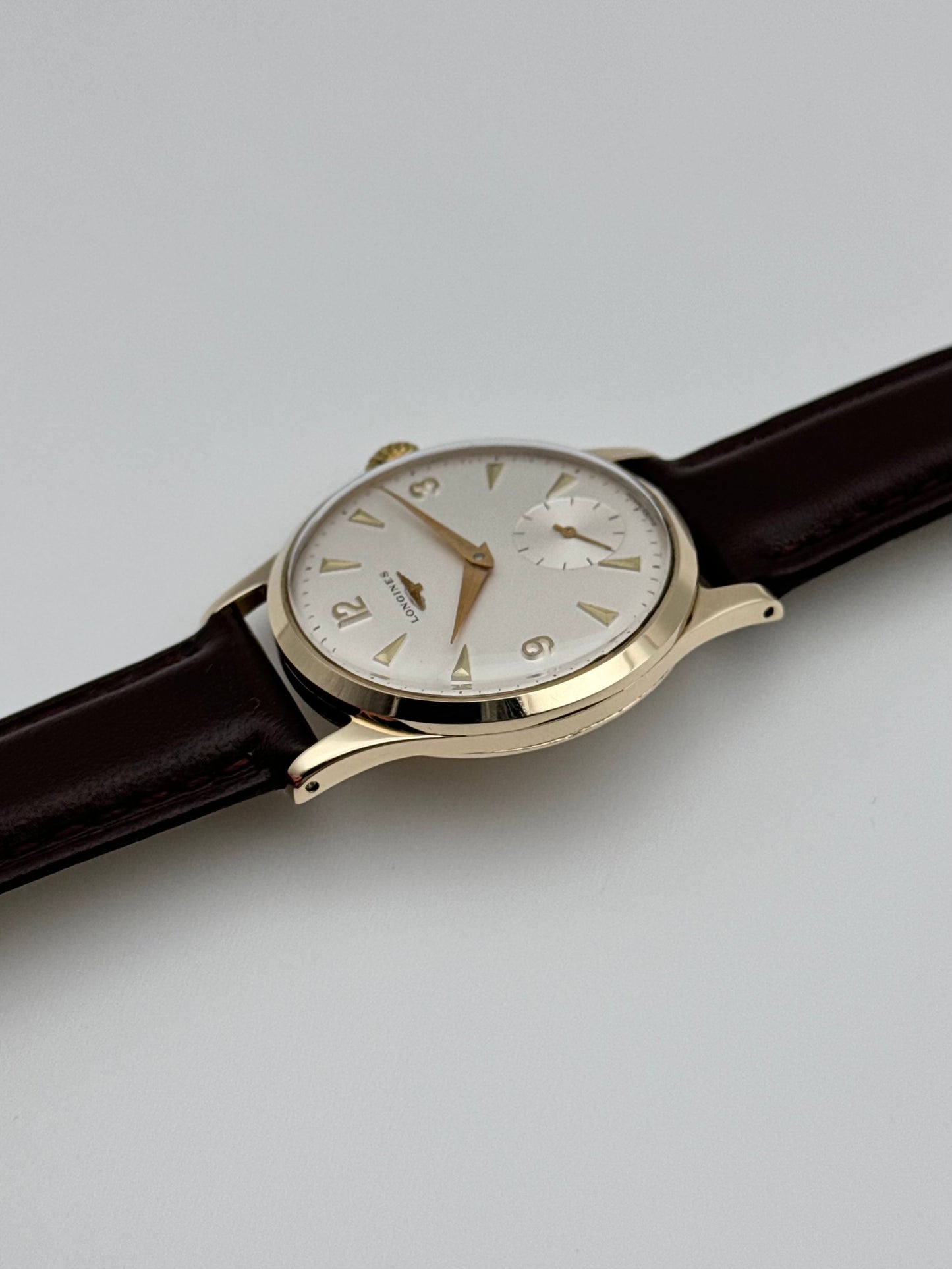 Longines Manual Wind Sub Seconds 9ct Gold - Original Box