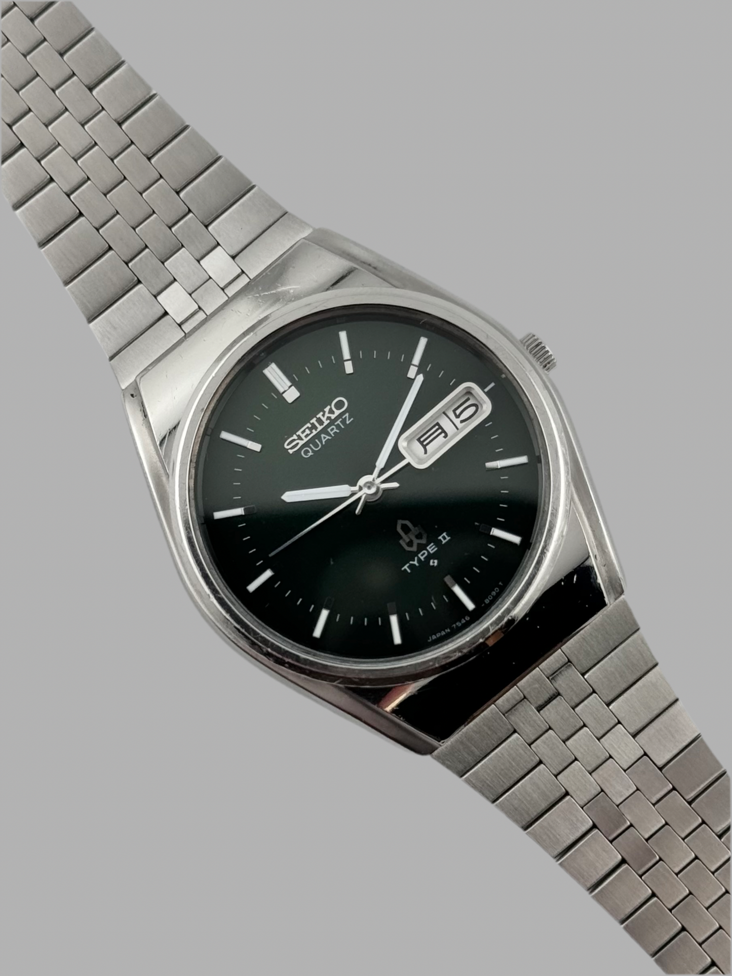 Seiko Type II Quartz JDM - Rare Green Dial - 7546-8000