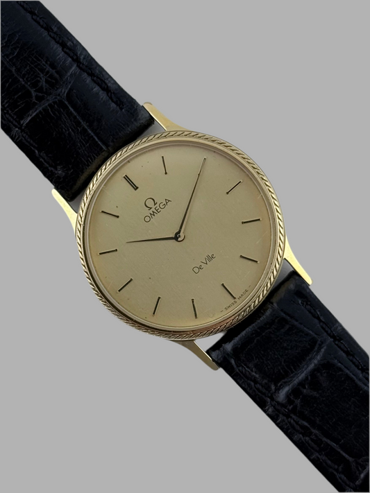 Omega De Ville Quartz - Rare Bezel and Hands - Box & Papers Full Set