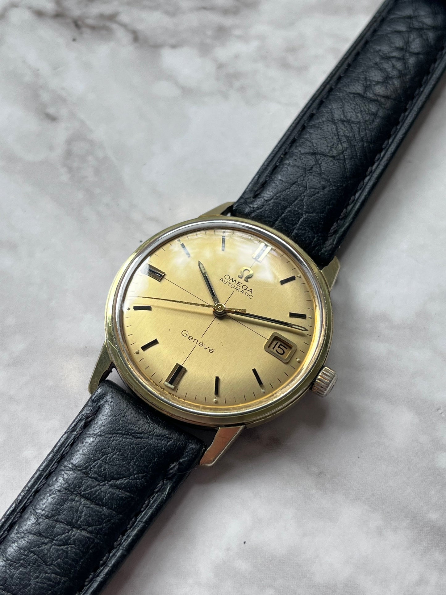 Omega Geneve Automatic Cross Hair Date 166.037