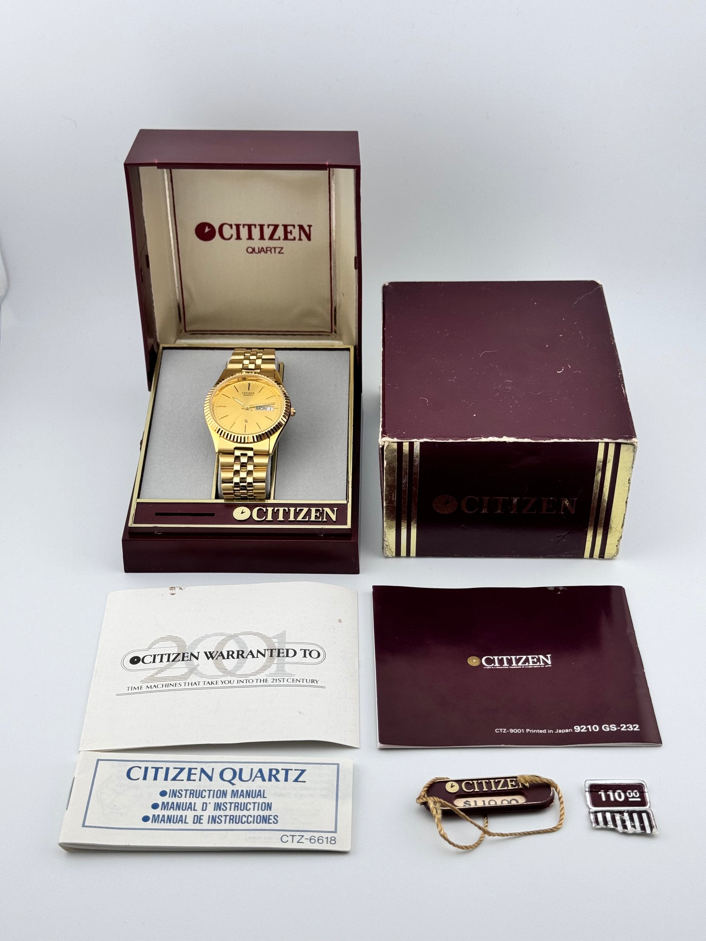 Citizen CQ Quartz Day-Date - 6100 - NOS - Box and Papers