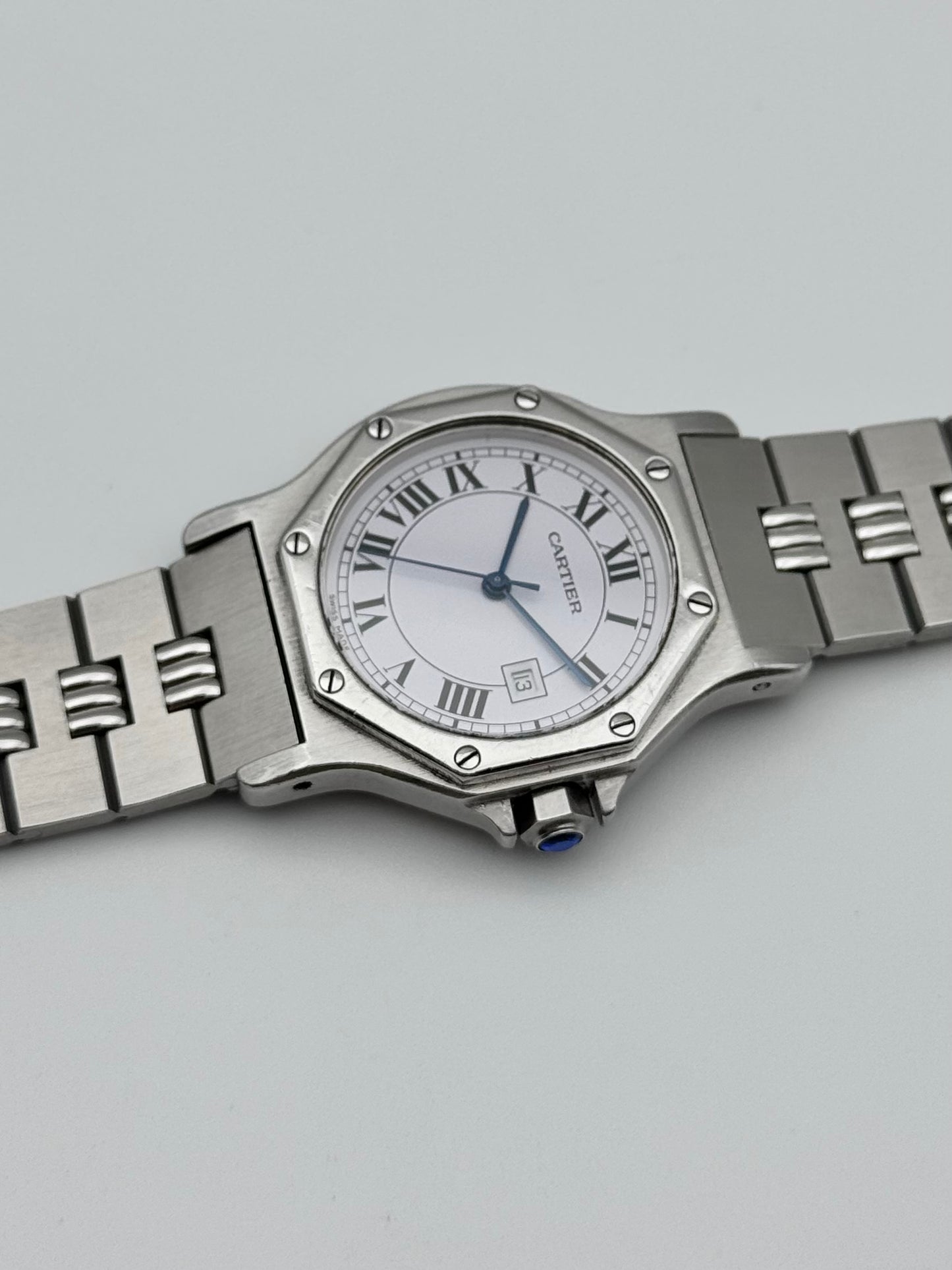 Cartier Santos Octagon Automatic Date 2965 - Special edition Godron Bracelet