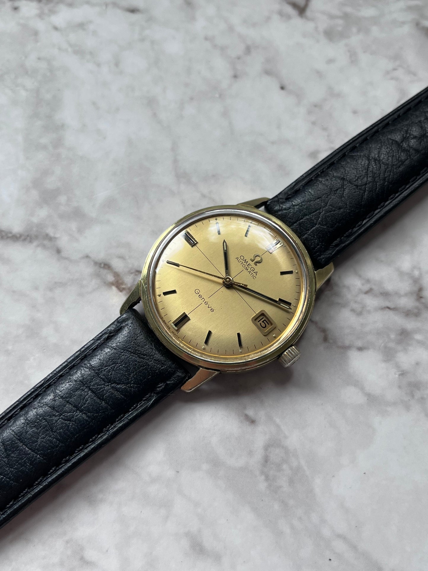Omega Geneve Automatic Cross Hair Date 166.037
