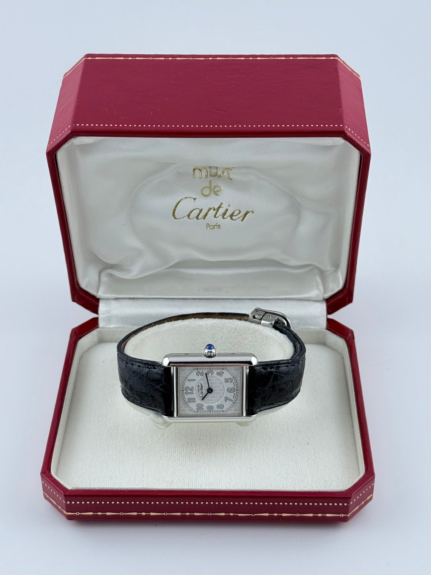 Cartier Must De Tank Quartz - 2416 - Motif Dial - Original Box - Ladies