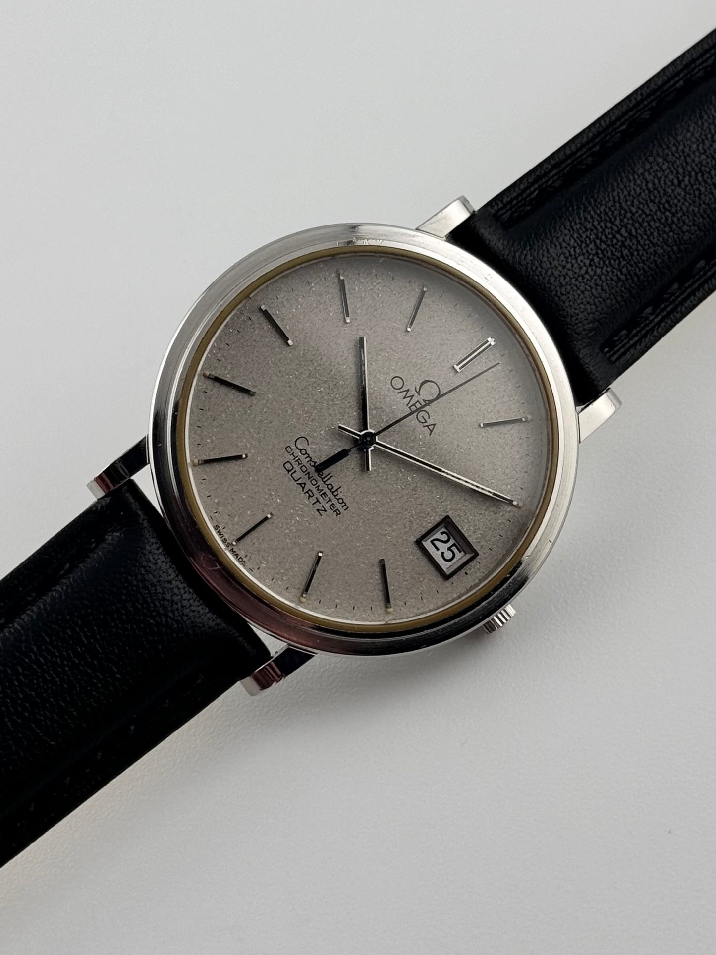 Omega Constellation Chronometer Quartz 198.0126 Date - Dark Grey Stardust Dial
