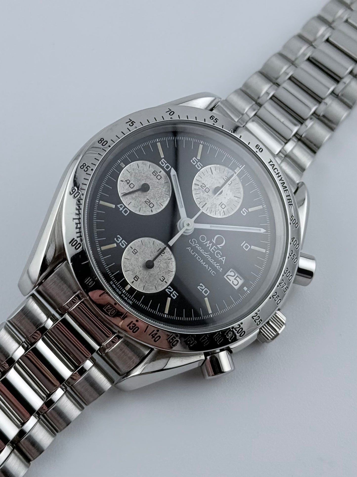 Omega Speedmaster Automatic Date - 175.0043 - Rare Reverse Panda Dial
