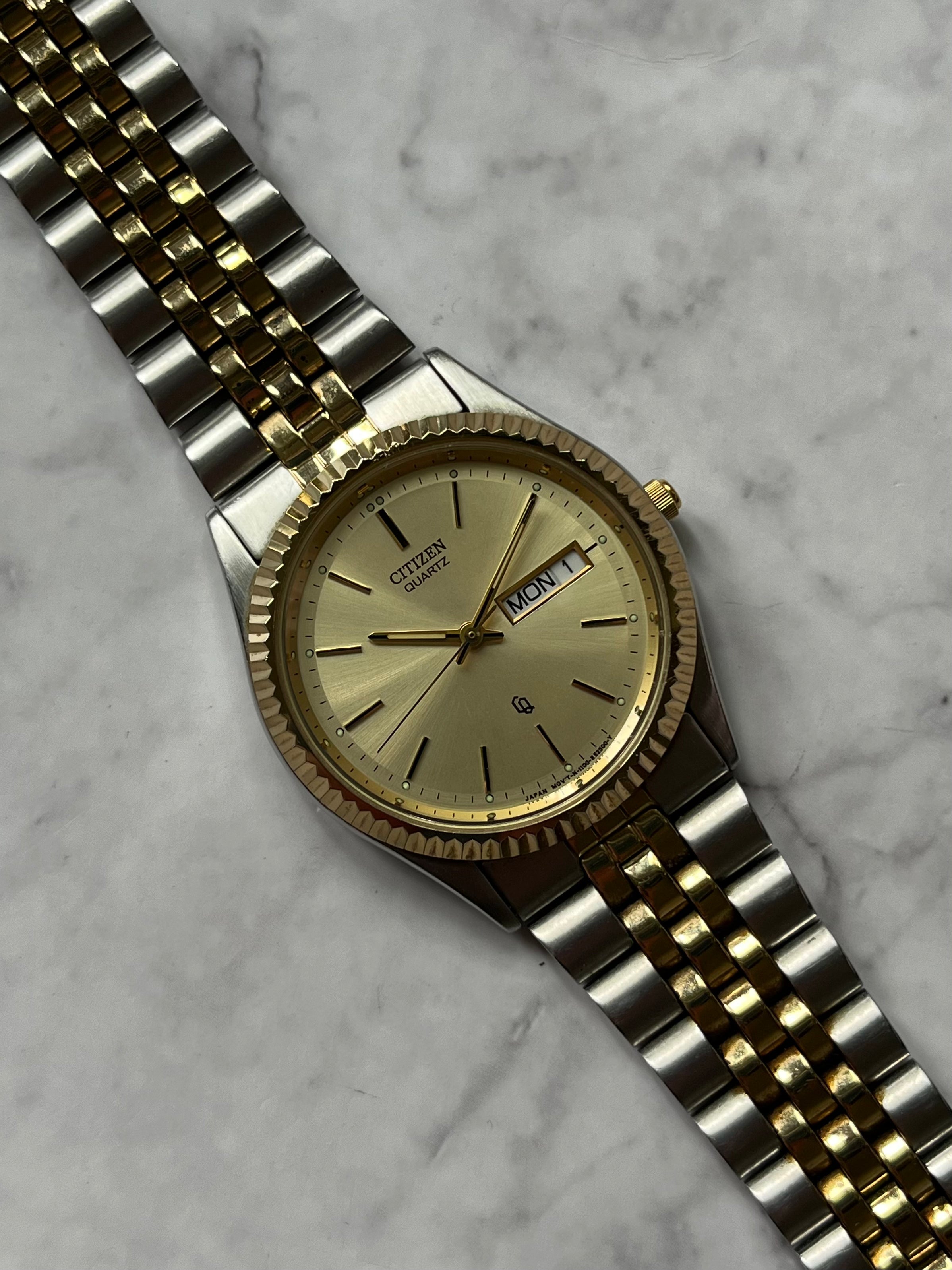 Citizen CQ Quartz Day-Date Jubilee Two Tone – The Wrist Watcher