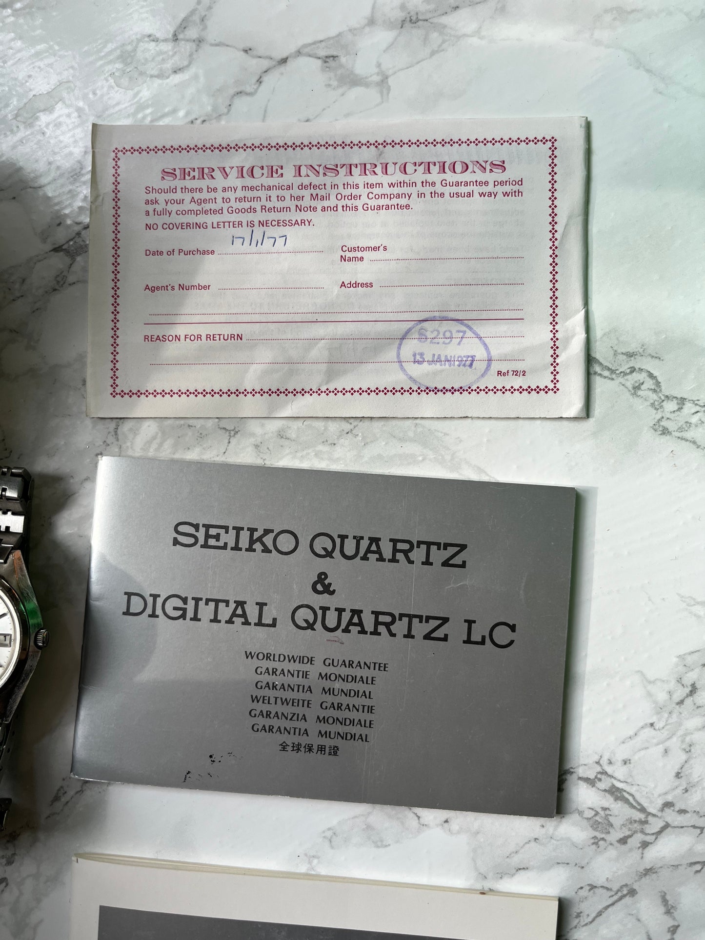 Seiko 4004 Quartz 0903-7009 Full Set!