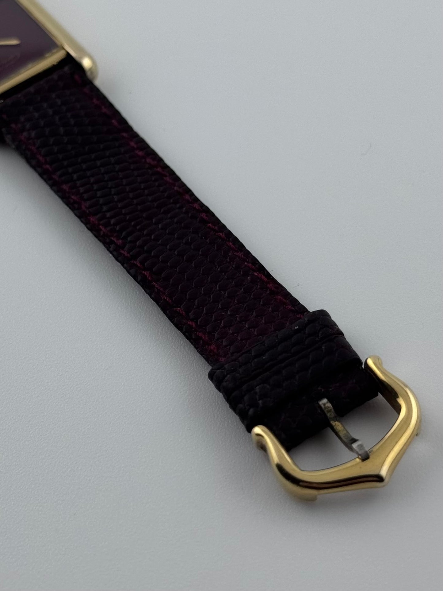 Cartier Must de Paris Tank Manual Wind - 3 - Burgundy Dial - Ladies