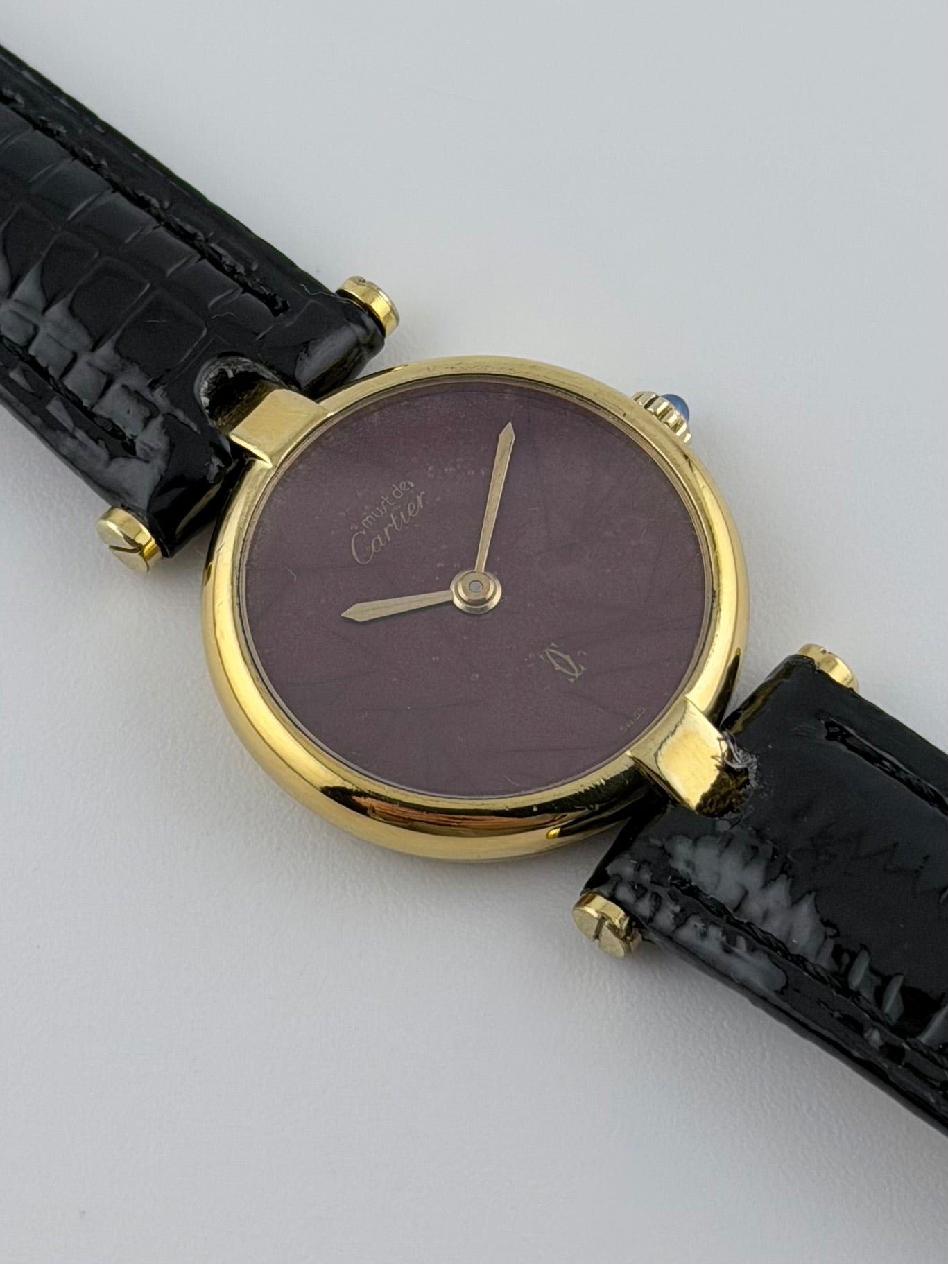 Cartier Must de Cartier Paris Quartz - 18 - Burgundy Tortoise Shell Dial - Ladies