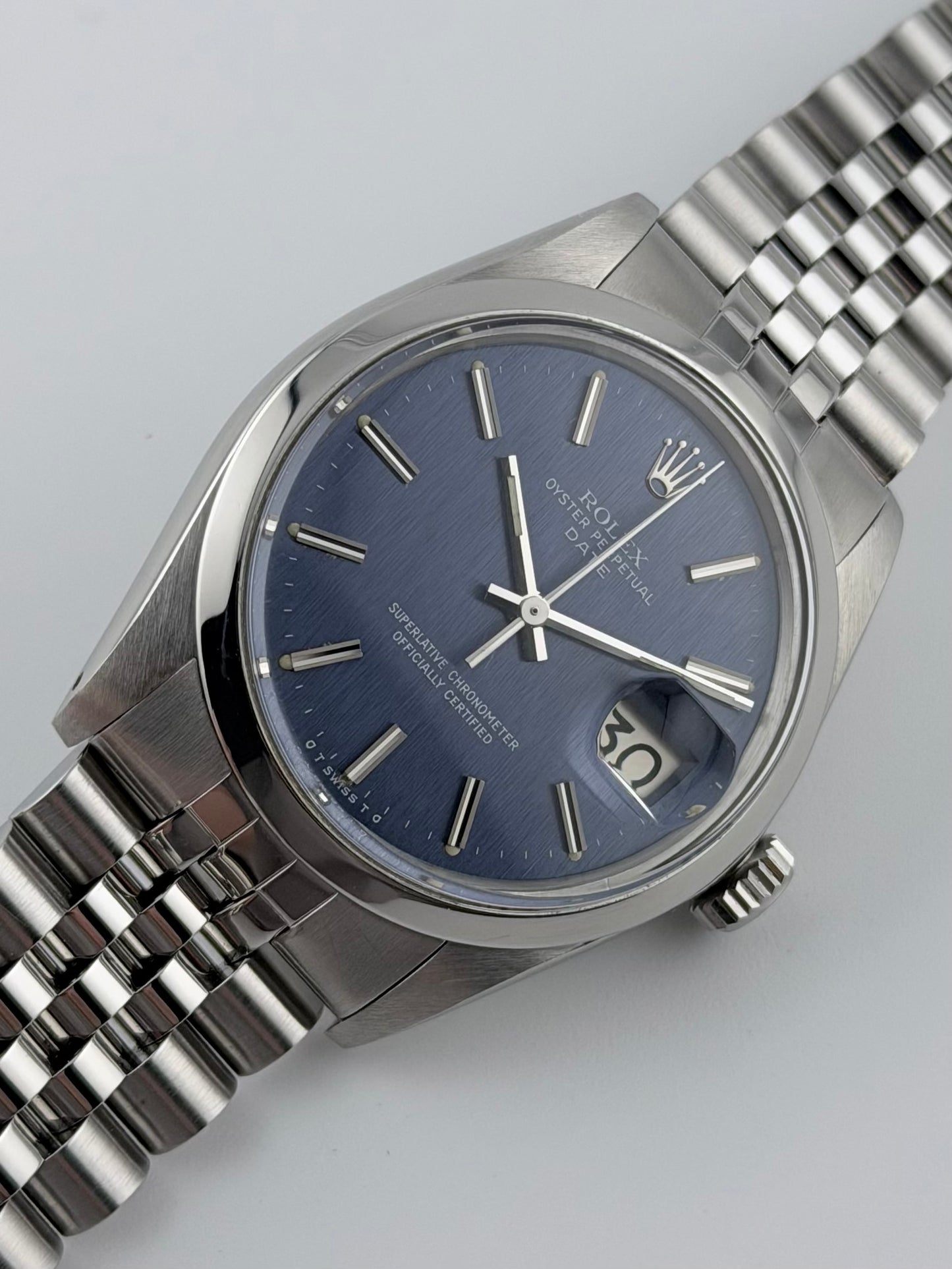 Rolex Oyster Perpetual Date Automatic - 1500 - Rare Blue Linen Dial