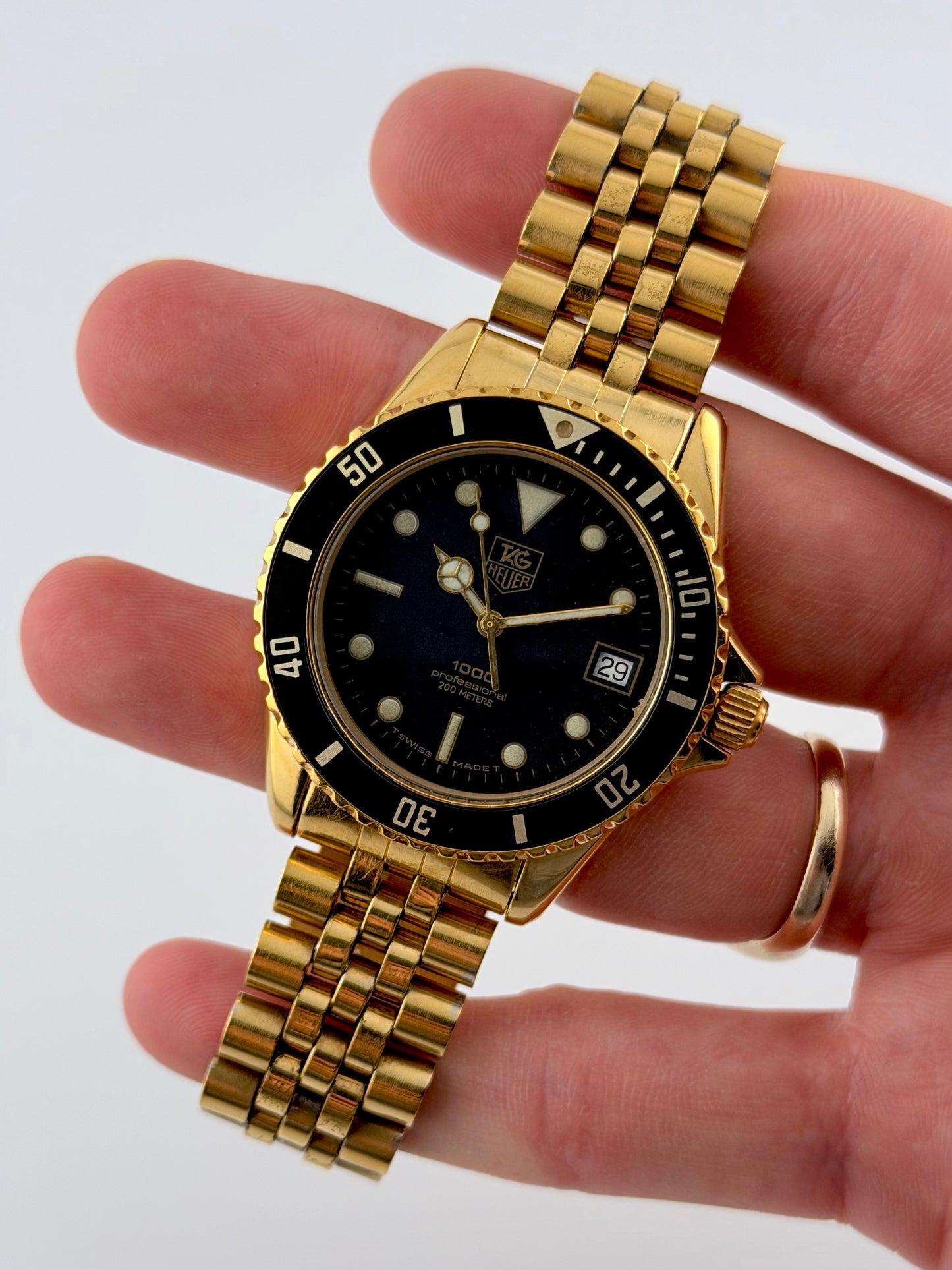 Tag Heuer Professional 1000 Quartz 200m 980.020N - Rare original gold plated configuration