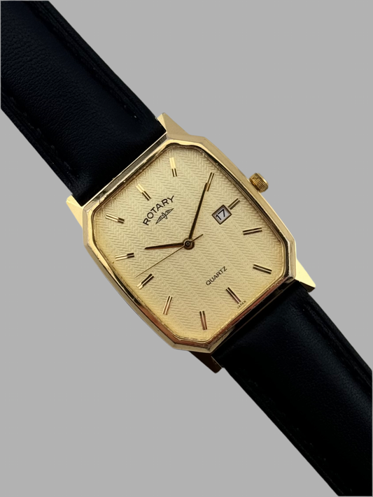 Rotary Tank Quartz Date - Textured Dial - 4442