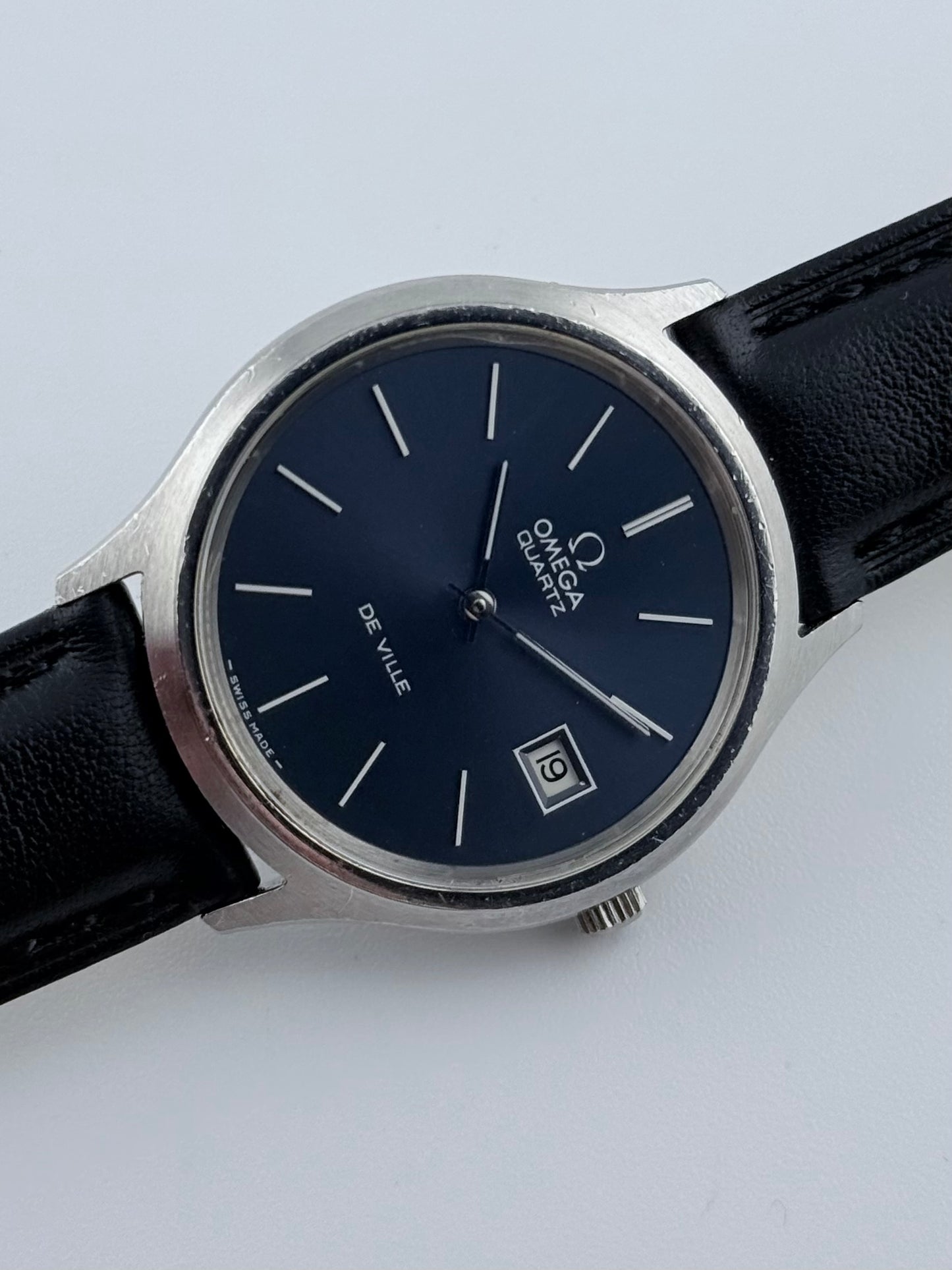 Omega De Ville Quartz Date - 192.0027 - Midnight Blue Sunburst Dial