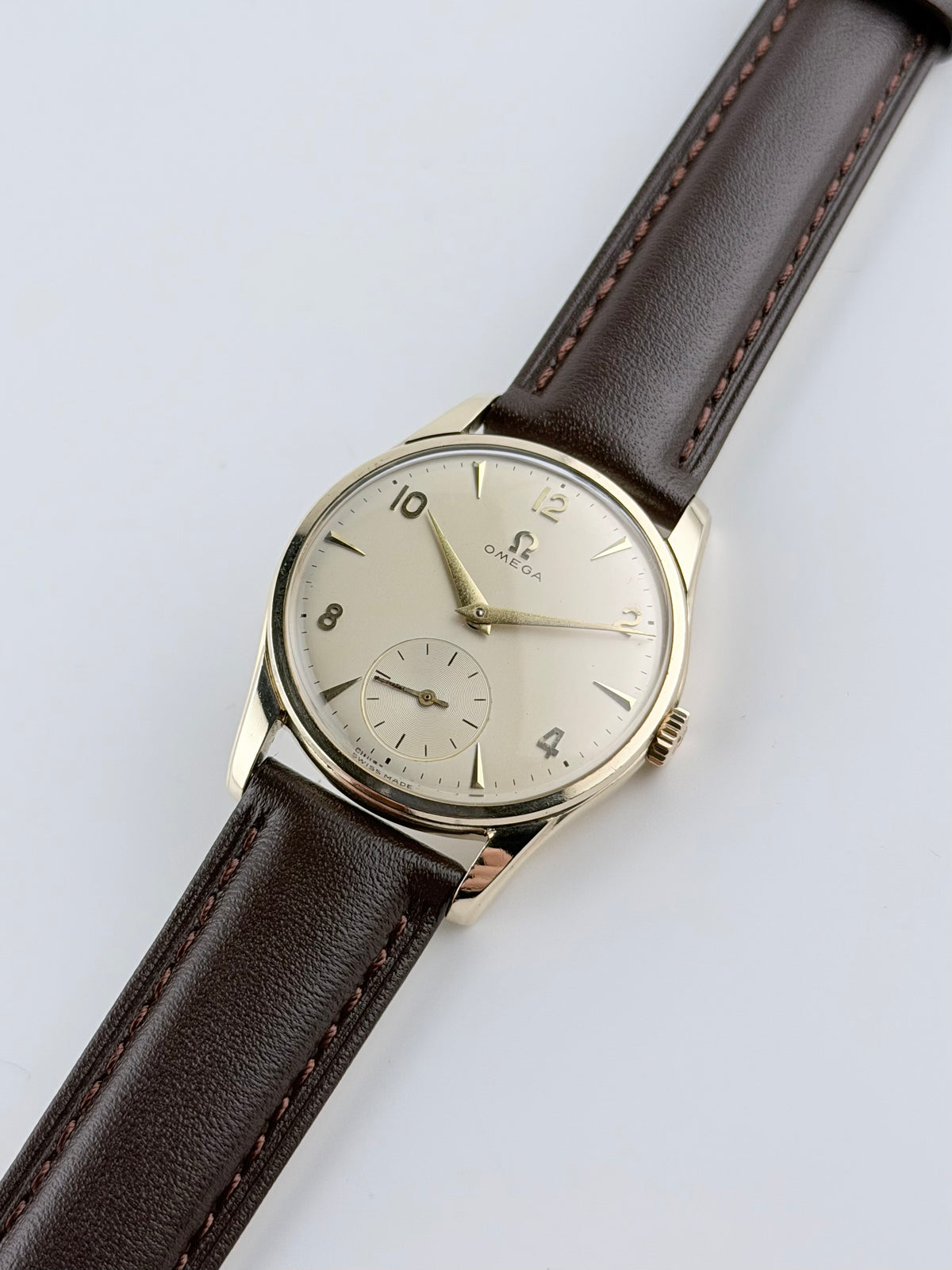 Omega Manual Wind 9ct Gold Sub Secs - ALD 927767