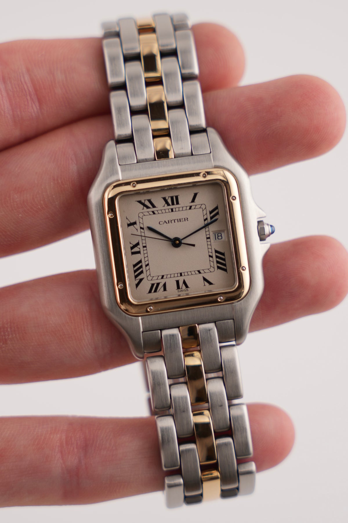 Cartier Panthere Jumbo Quartz Date - 187957 - Two-Tone - Exceptional Condition