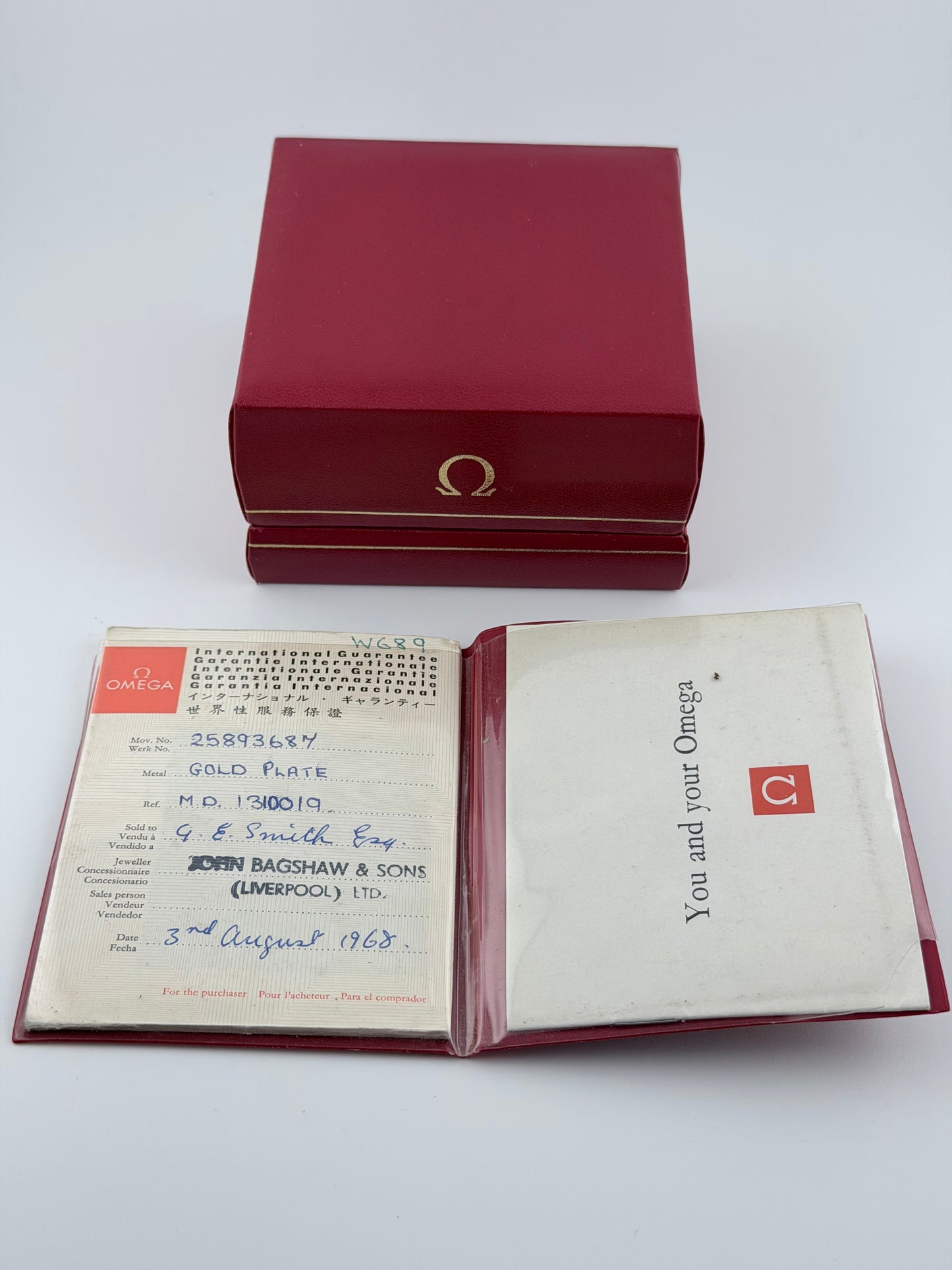 Omega Geneve Manual Wind 131.019 - Complete Set! - Box, Wallet, Papers