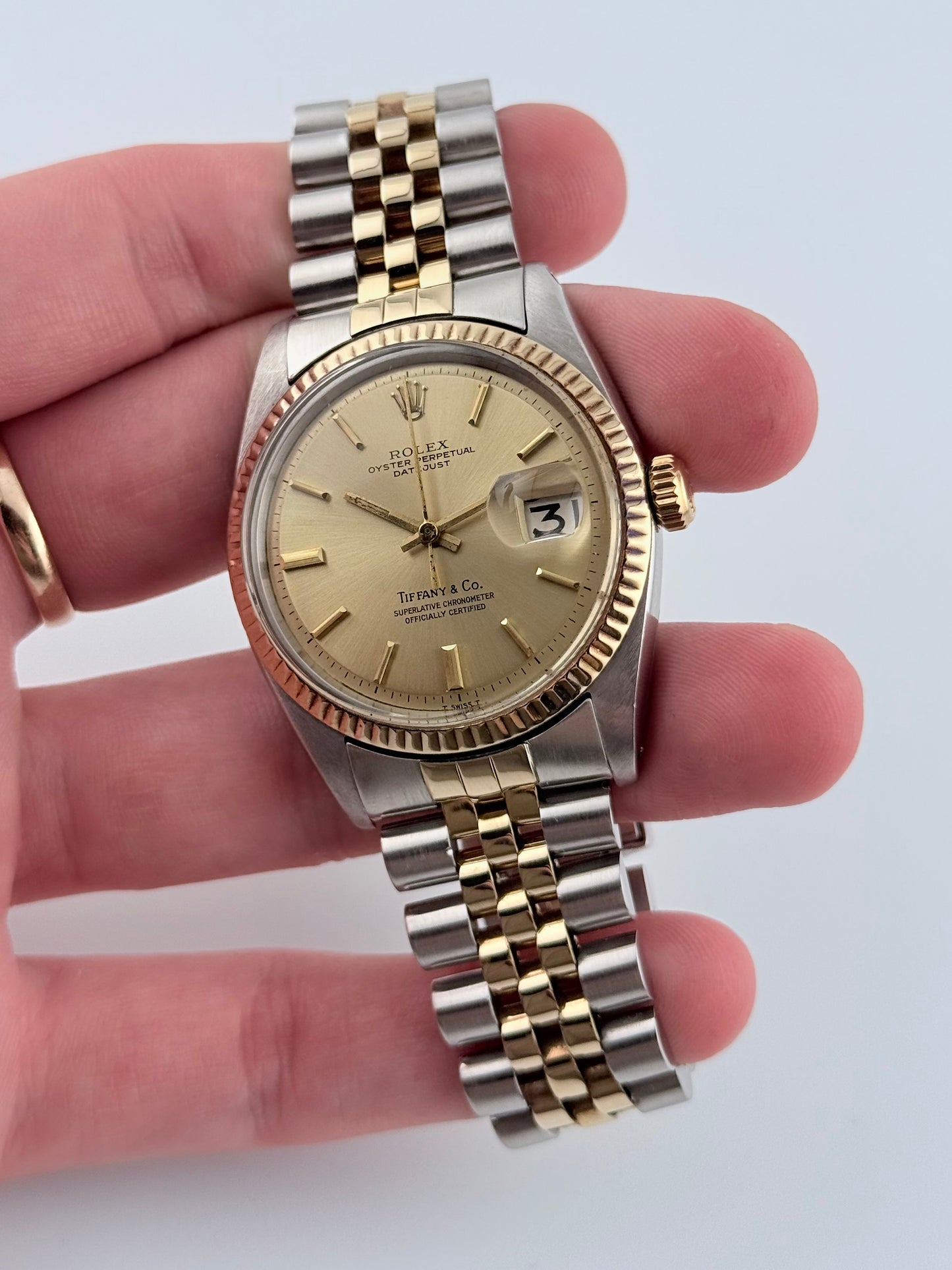 Rolex Datejust Oyster Perpetual - Two-Tone - 1601 - Extremely Rare Tiffany & Co Retailed Dial