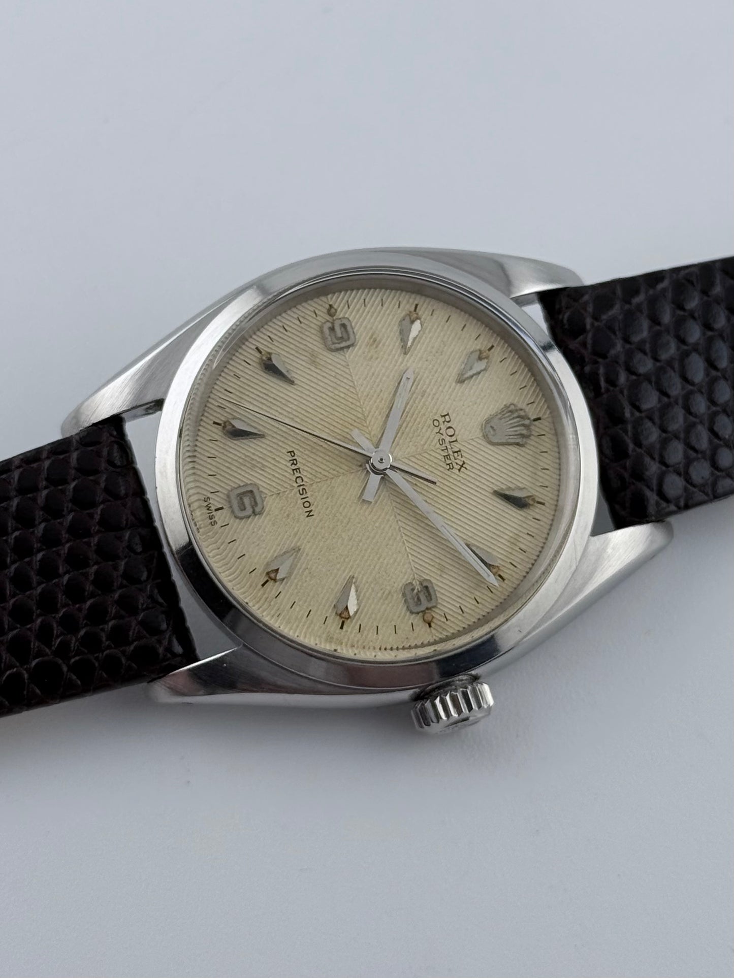 Rolex Oyster Precision Manual Wind - 6422 - Rare Chevron Dial - Collectors Set