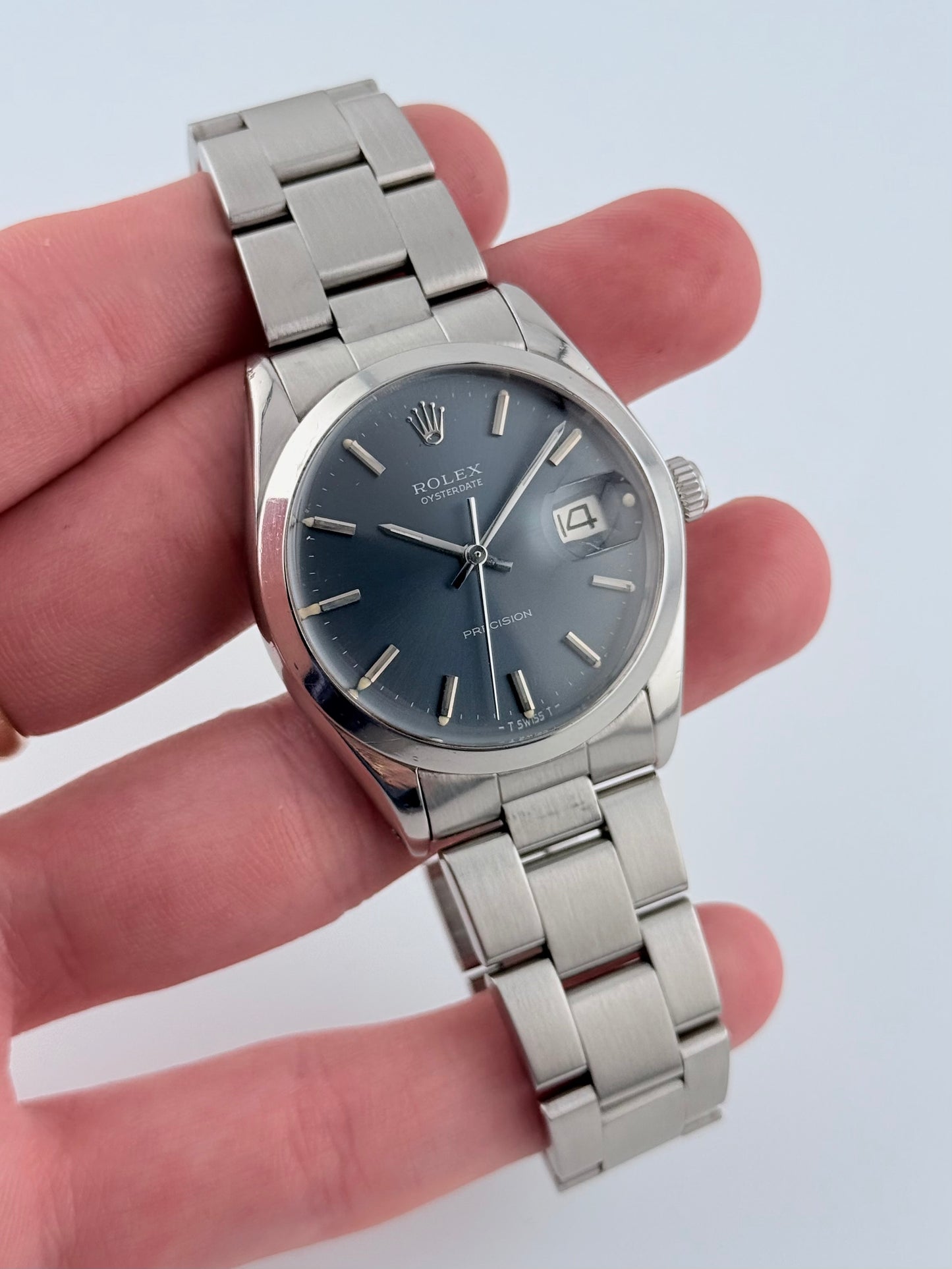 Rolex Oysterdate Precision Manual Wind - 6694 - Midnight Blue Sunburst Dial