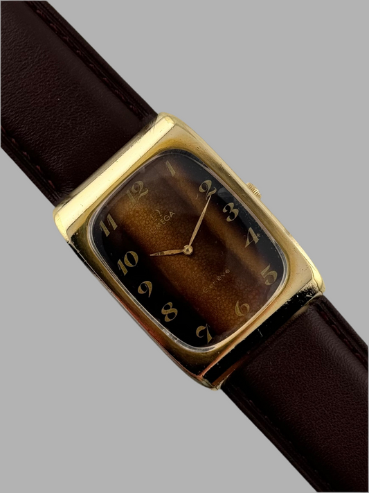 Omega Geneve Tank Manual Wind Jumbo - 111.0116 - Rare Tiger Eye Dial