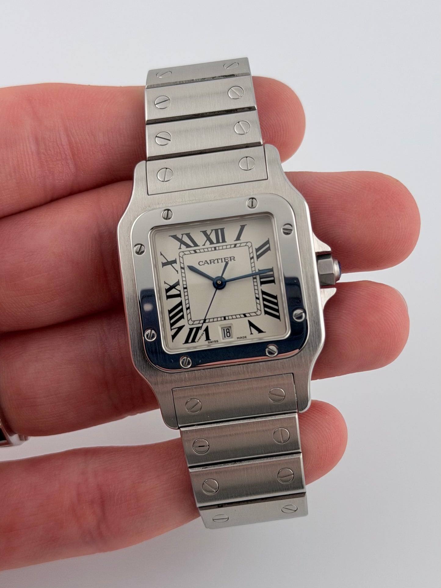 Cartier Santos Galbee Date - 1564 - Exceptional Condition