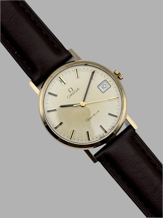 Omega Geneve Manual Wind 9ct Gold - 132.5017 - Original Box and Papers