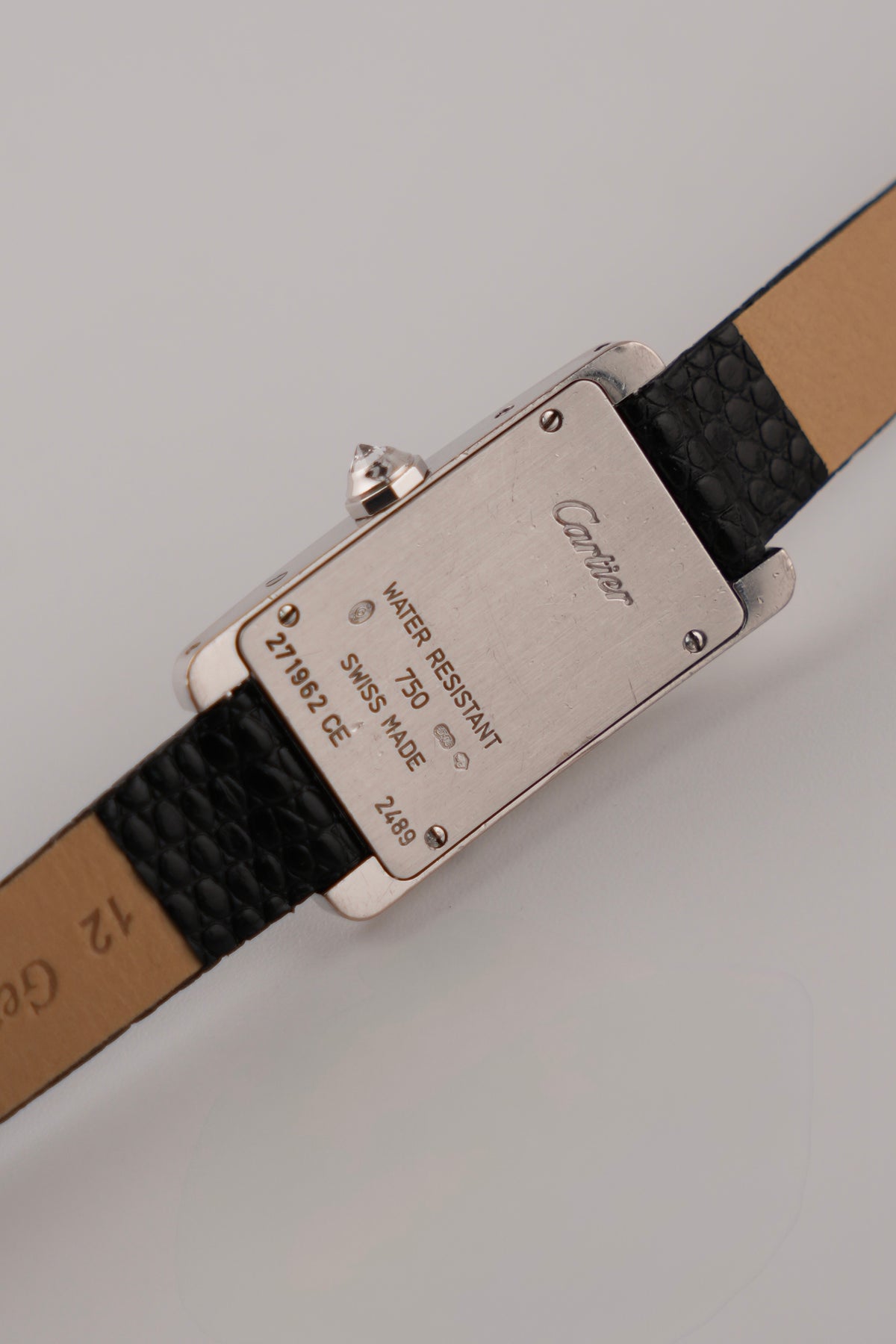 Cartier Tank Americaine Quartz - Solid 18ct White Gold & Diamond Set - 2489 - with Box
