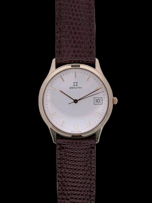 Zenith Quartz Date  - 33.2760.226 - Solid 9ct Gold - Original Strap & Buckle