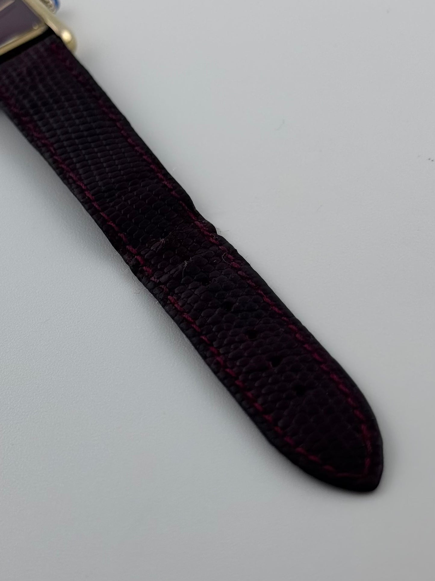 Cartier Must de Paris Tank Manual Wind - 3 - Burgundy Dial - Ladies