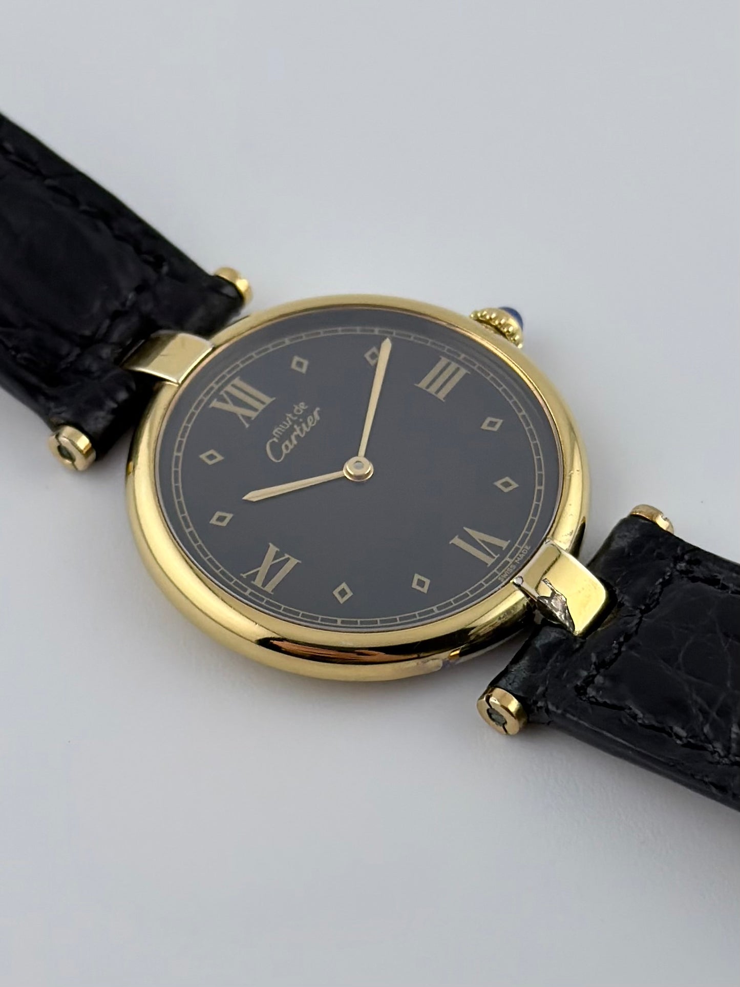Cartier must de Vendome Quartz - 590003 - Onyx Dial - FULL SET!