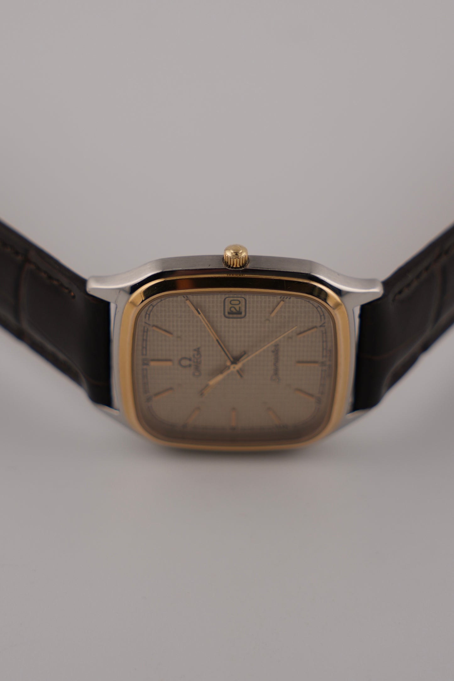 Omega Seamaster Quartz Date 396.1011 Waffle Stardust Dial