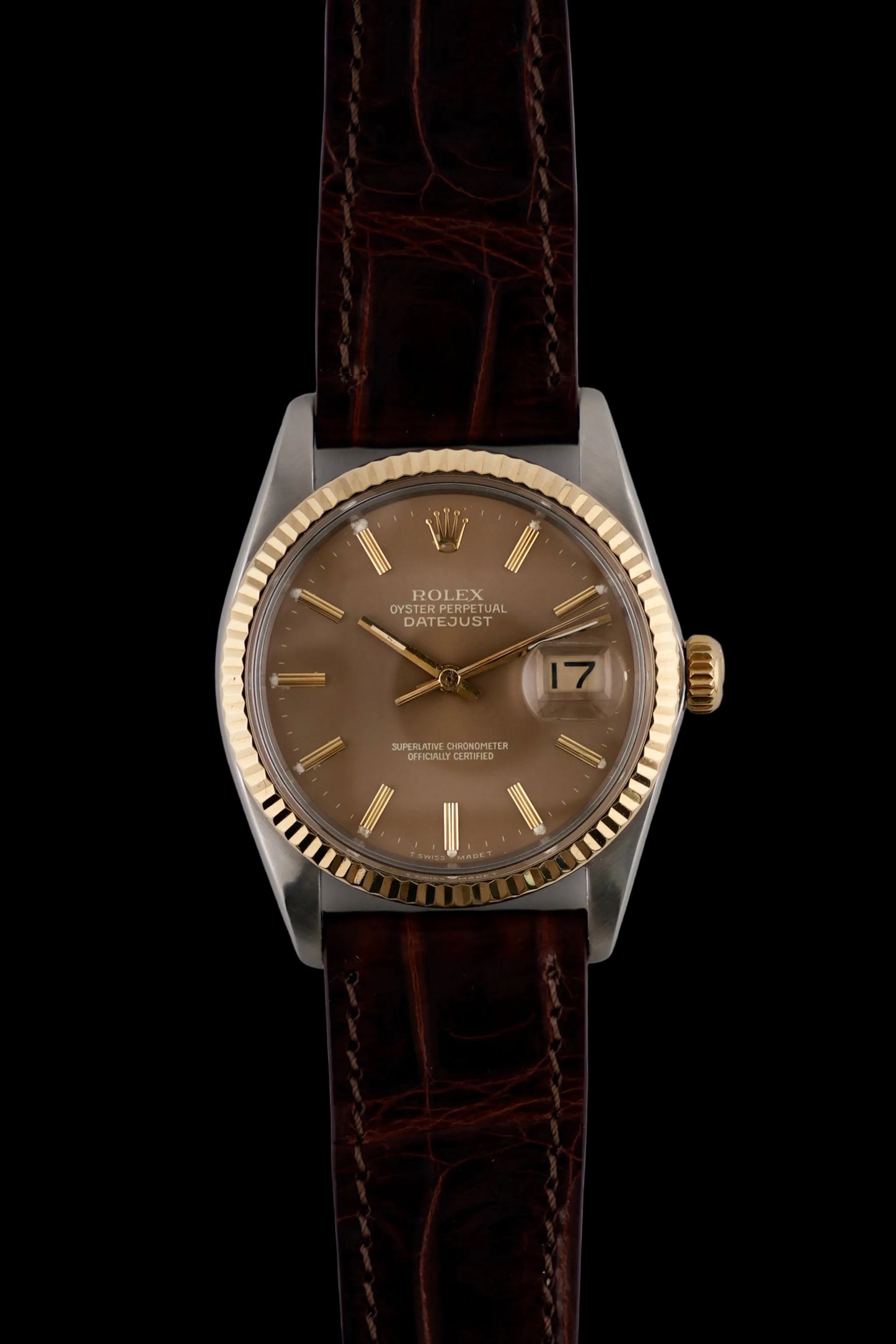 Rolex Datejust Oyster Perpetual 16013 - Two-Tone - Havana Dial - Exceptional Condition