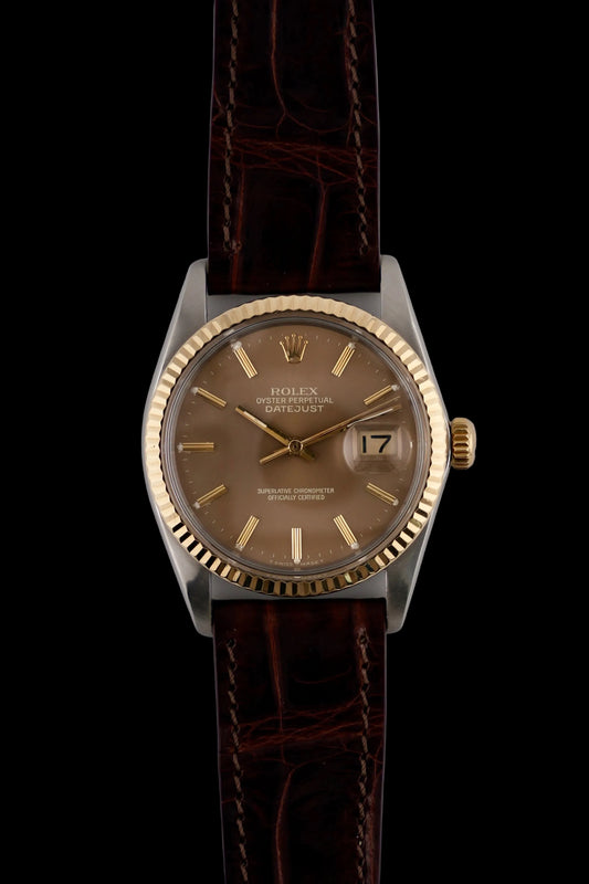 Rolex Datejust Oyster Perpetual 16013 - Two-Tone - Havana Dial - Exceptional Condition